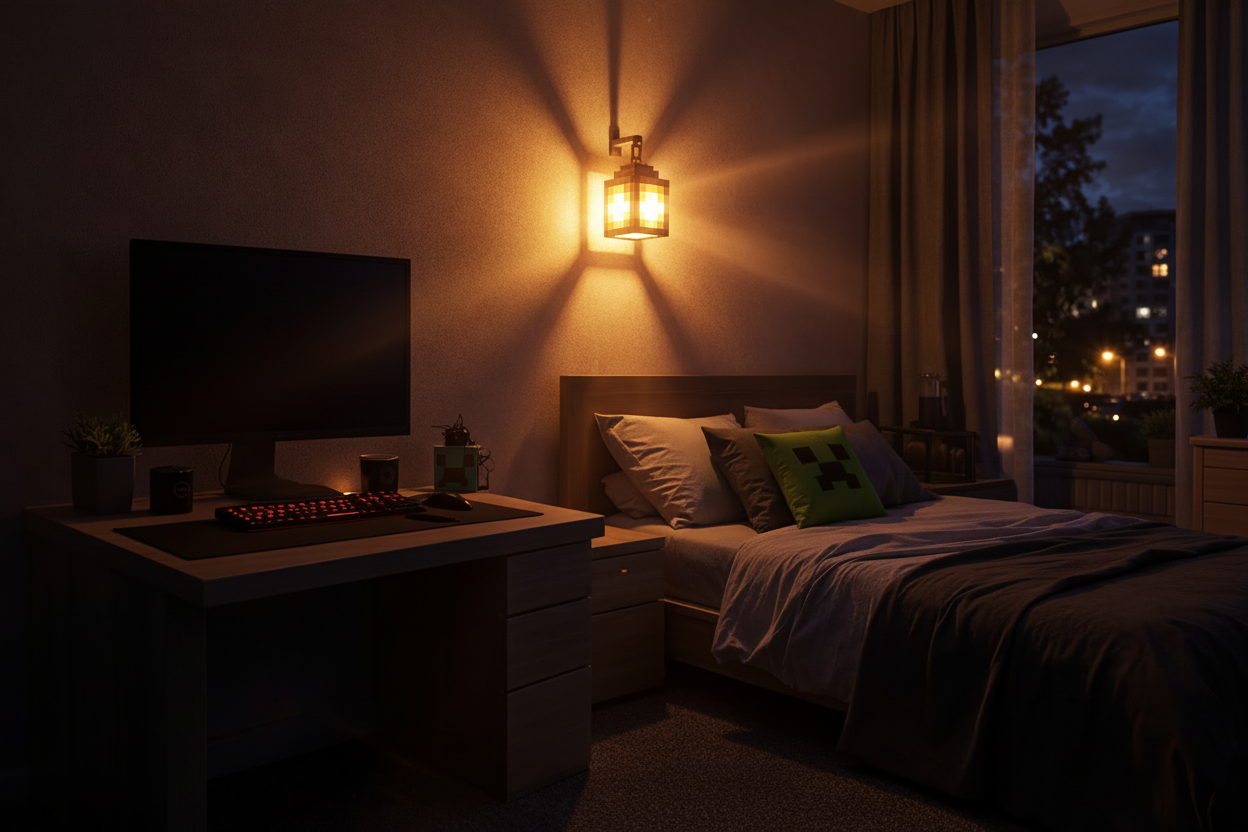 Habitación con Soul Lantern colgado